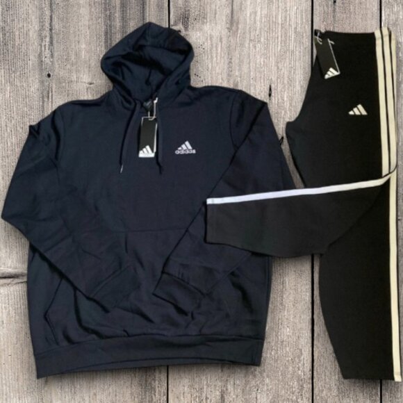 NWT 2x adidas hoodie sweatshirt and leggings matching outfit women set bundle - Picture 3 of 4